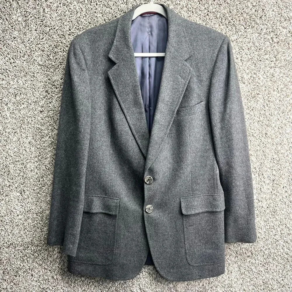 Hart Schaffner & Marx Blazer Men’s 38R Gray‎ 100% Camel Hair Suit Jacket
